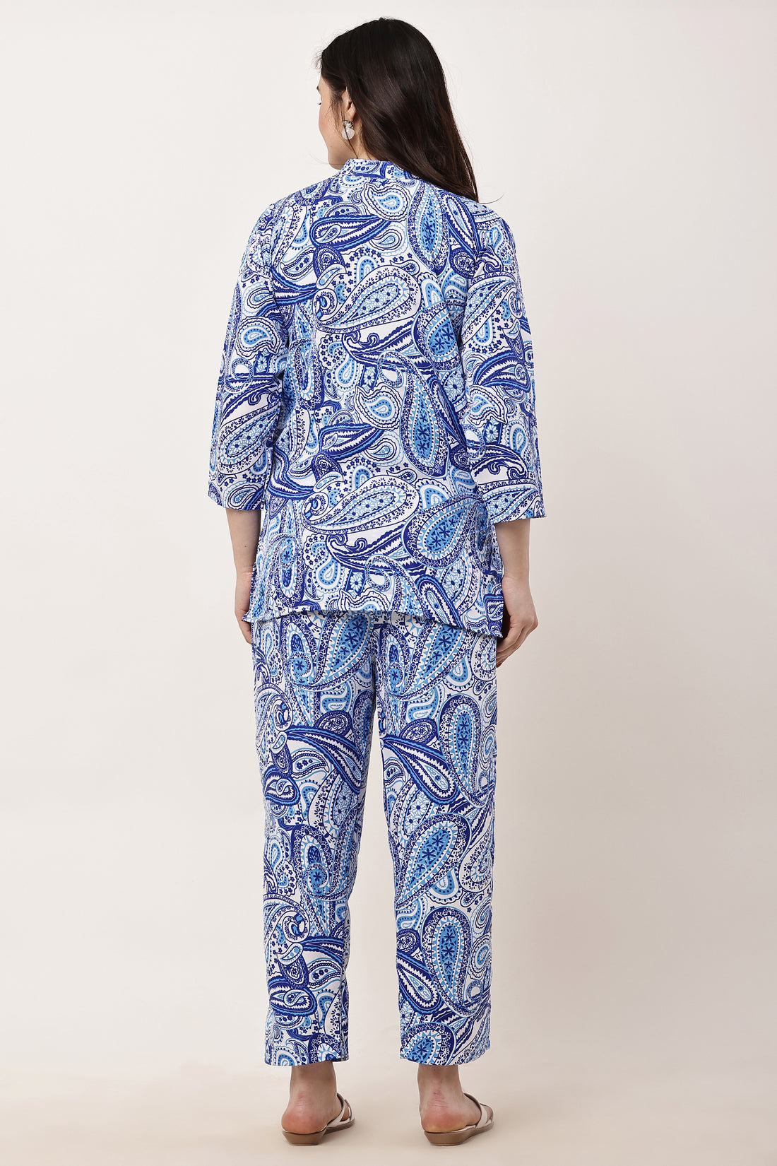 Blue Paisley Printed Women’s Co-Ord Set